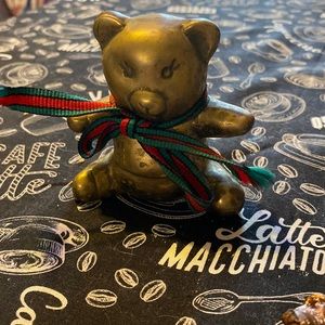 Vintage Solid brass teddy bear